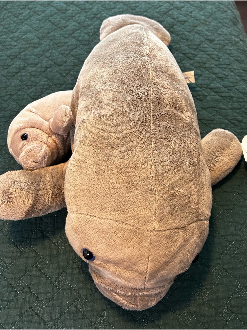 Plush Manatee Stuffed Animal - Taupe Comfort Plush
